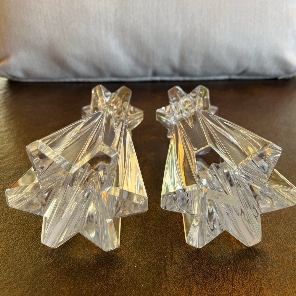 Lenox Crystal Candlesticks, matching pair, made in Germany - Picture 3 of 7